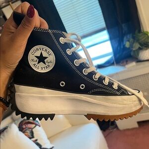 Converse Black and White Platform Sneakers